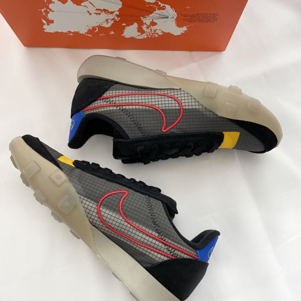 Nike Waffle Racer 2X Black University Red Yellow CK6647-002